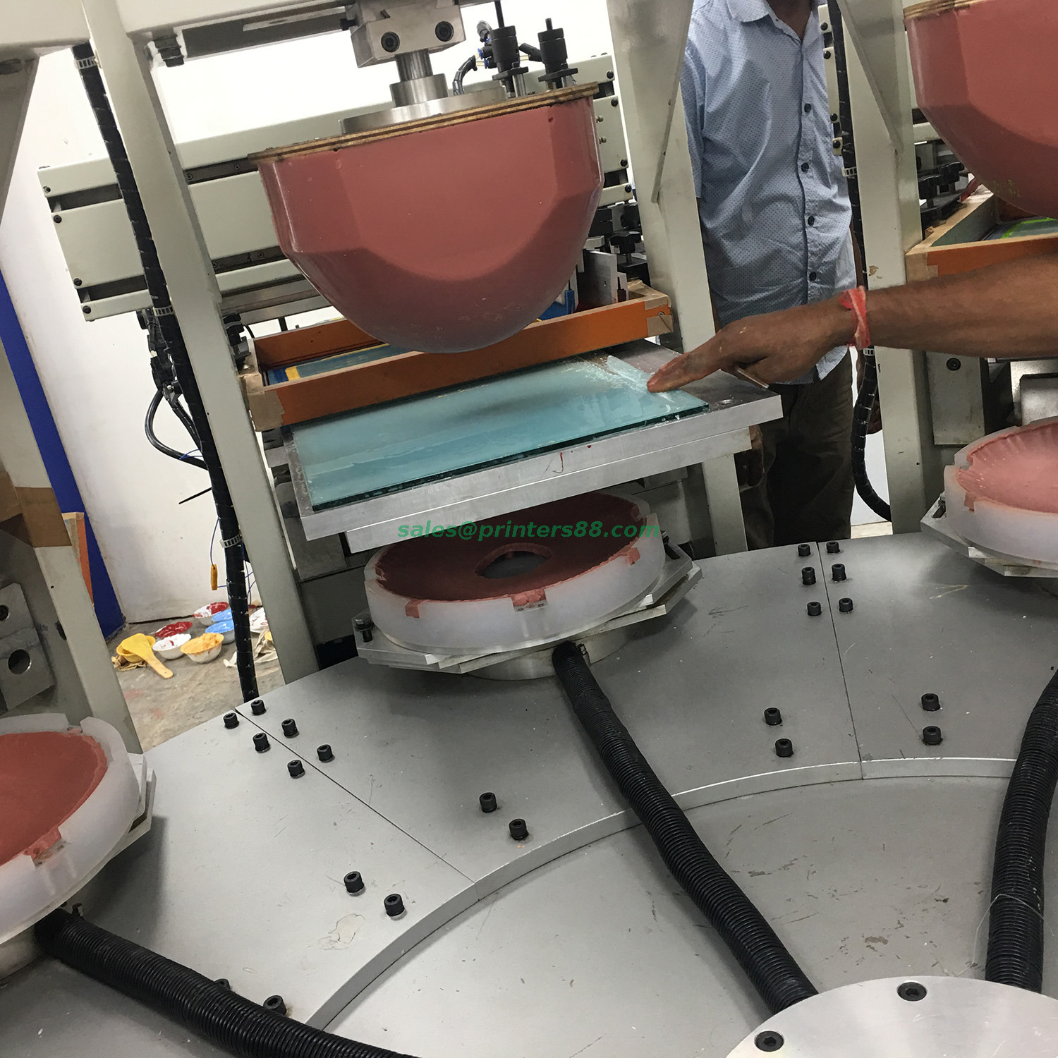 Máquina de impresión de almohadilla de cristalería Opal