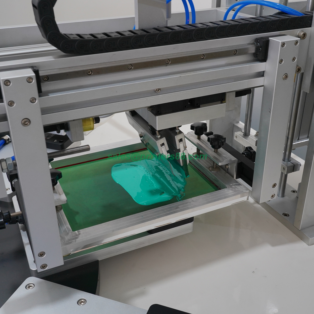 Impresora de pantalla de seda plana de tres colores