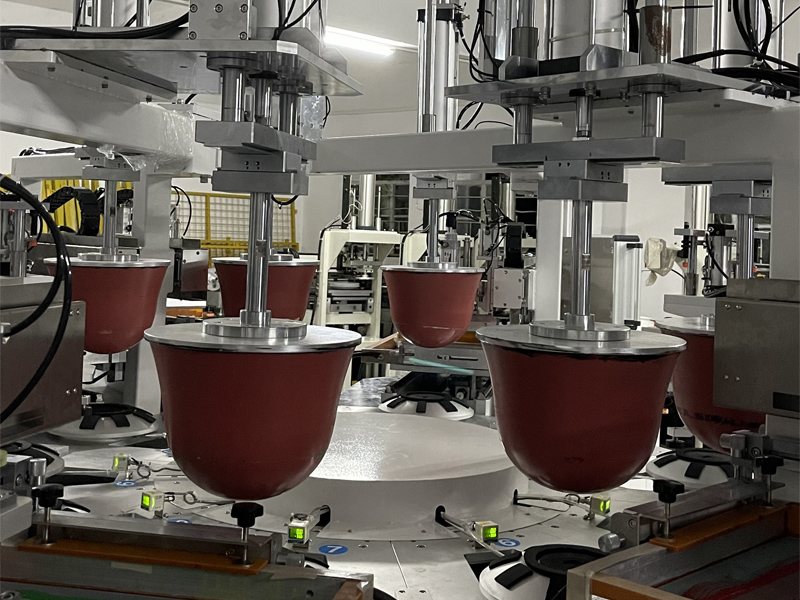 Máquina de tampografía de transferencia total de seis colores para cristalería vendida a Pakistán